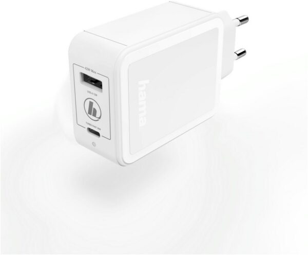 Hama USB-C Ladegerät (42W) weiss