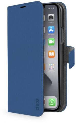 sbs Wallet Bookcase für iPhone 13 blau