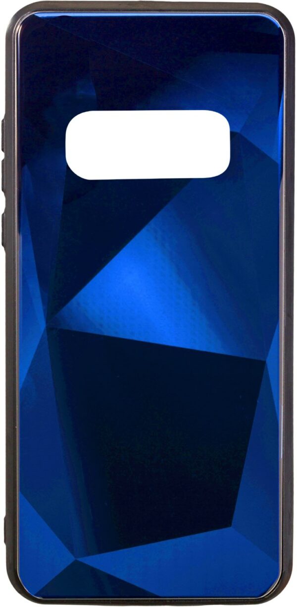 Commander Glas Back Cover DIAMOND für G973 Galaxy S10 blau
