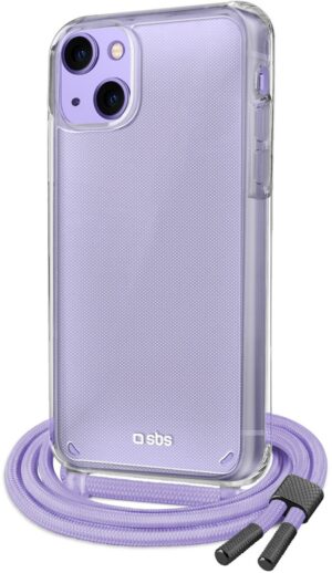 sbs Necklace Case für iPhone 13 transparent/lila