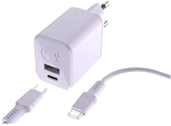 Fresh ´n Rebel USB-A+C Mini Charger PD (45W) inkl. USB-C Kabel (2m) Dreamy Lilac