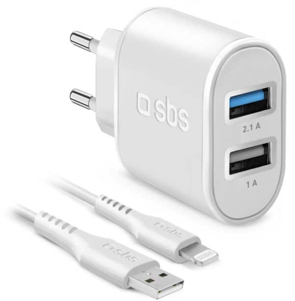 sbs Dual USB Ladegerät weiß